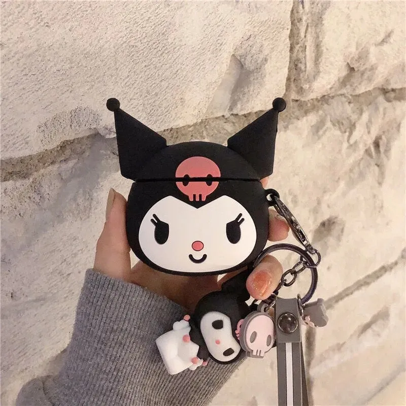 Kawaii Silicone AirPods Case Kuromi & My Melody