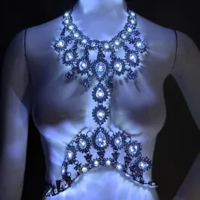 LED Rhinestone Body Chain