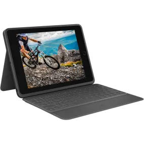 Logitech Slim Folio Bluetooth Keyboard Case for iPad (10th Generation) with Integrated Wireless Keyboard - Oxford Gray