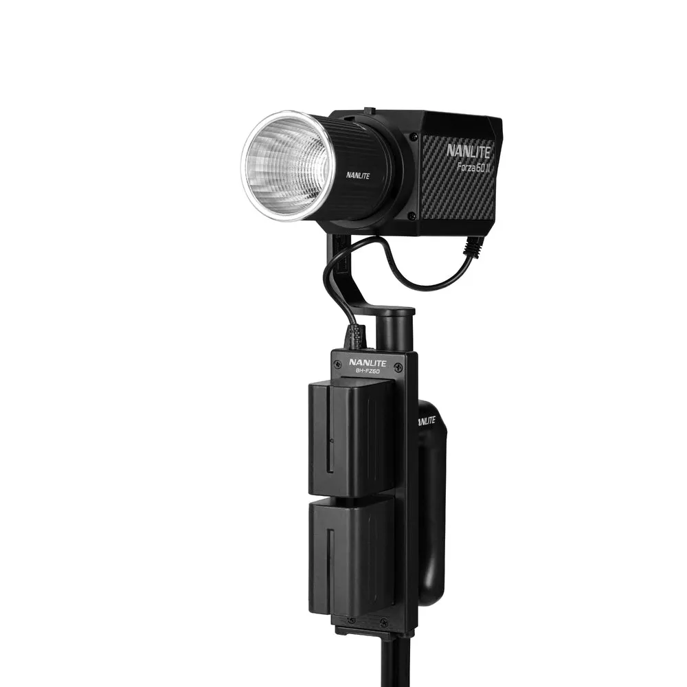 Nanlite Forza 60 II monolight 5600K LED light with Battery Handle and Bowens adaptor