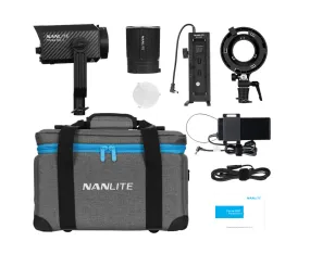 Nanlite Forza 60 II monolight 5600K LED light with Battery Handle and Bowens adaptor