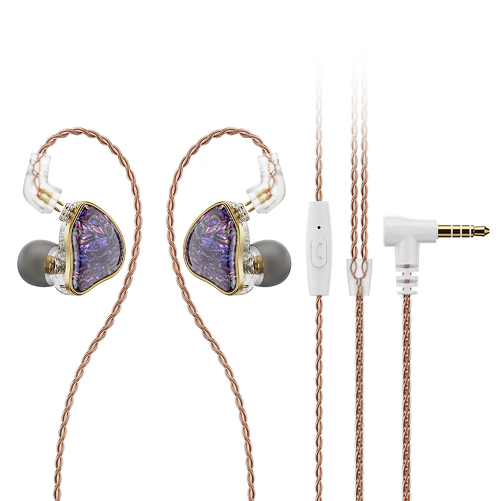 NICEHCK DB2 in-Ear Monitor 1BA 1DD Hybrid IEM Resin Aluminium Alloy HiFi Wired Earbuds, 3.5mm Earphones with 2Pin Detachable Tangle-Free Cable, IEMs for Gaming/Audiophile/Musicians, Bass Stereo Noise Isolating Headphones