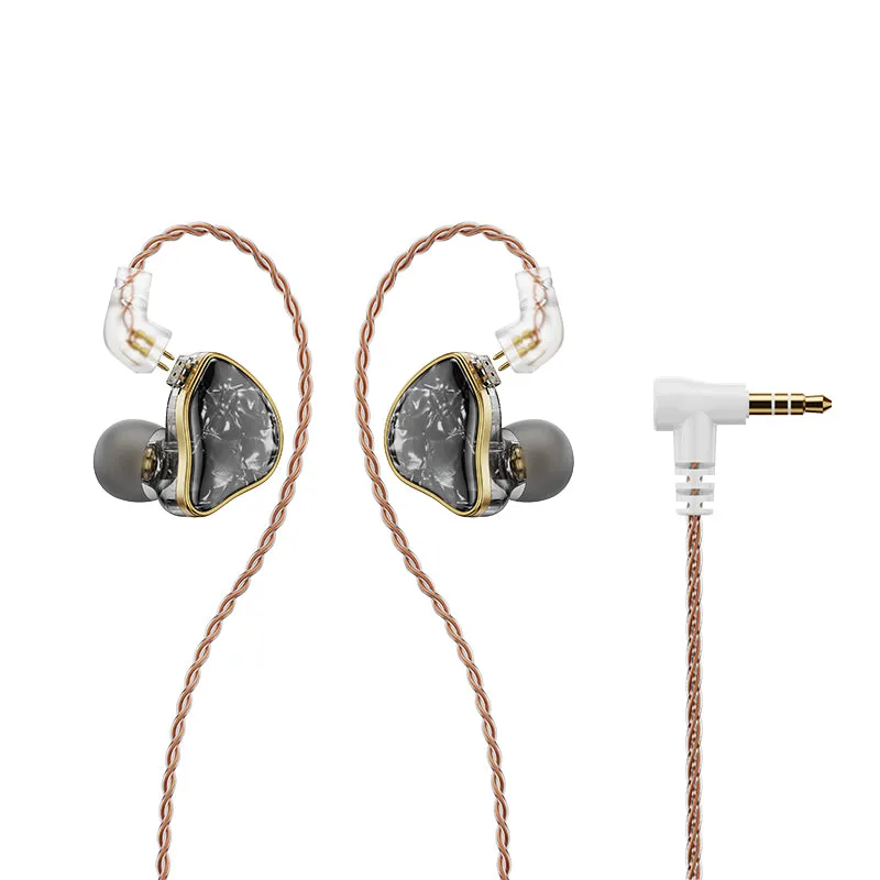 NICEHCK DB2 in-Ear Monitor 1BA 1DD Hybrid IEM Resin Aluminium Alloy HiFi Wired Earbuds, 3.5mm Earphones with 2Pin Detachable Tangle-Free Cable, IEMs for Gaming/Audiophile/Musicians, Bass Stereo Noise Isolating Headphones