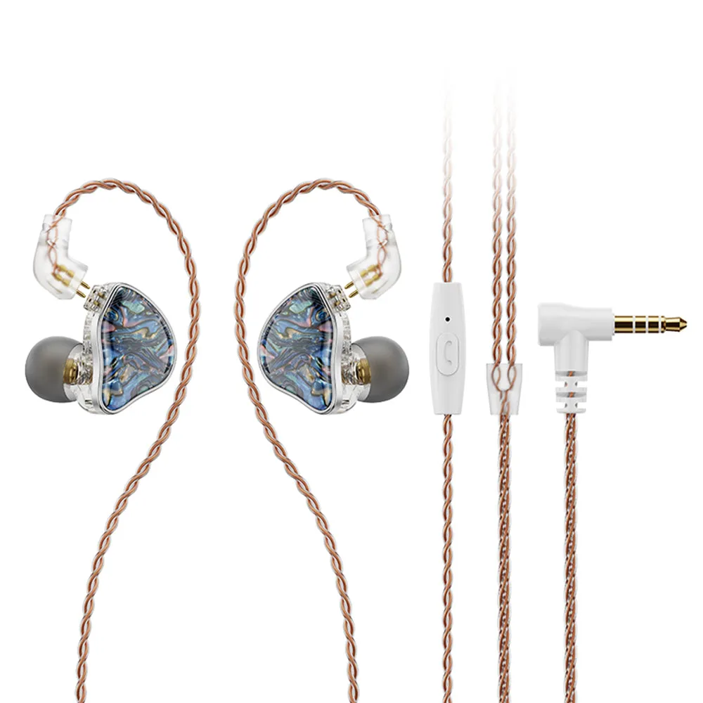 NICEHCK DB2 in-Ear Monitor 1BA 1DD Hybrid IEM Resin Aluminium Alloy HiFi Wired Earbuds, 3.5mm Earphones with 2Pin Detachable Tangle-Free Cable, IEMs for Gaming/Audiophile/Musicians, Bass Stereo Noise Isolating Headphones