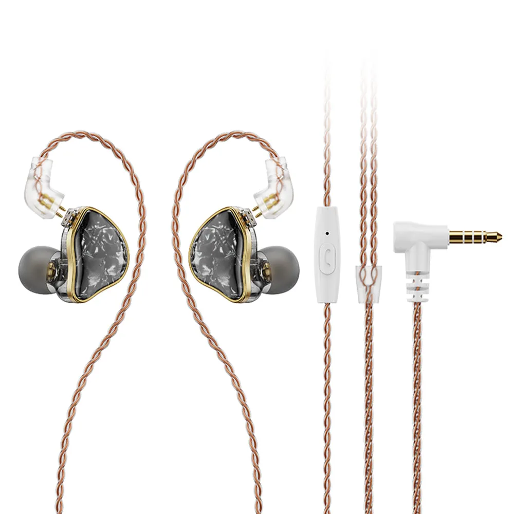 NICEHCK DB2 in-Ear Monitor 1BA 1DD Hybrid IEM Resin Aluminium Alloy HiFi Wired Earbuds, 3.5mm Earphones with 2Pin Detachable Tangle-Free Cable, IEMs for Gaming/Audiophile/Musicians, Bass Stereo Noise Isolating Headphones