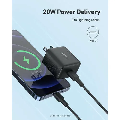 PA-R1S Swift Charger with PD & QC 3.0 USB C 20W Black