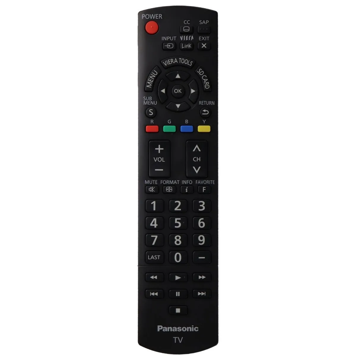 Panasonic Remote Control (N2QAYB000485) for Select Panasonic TVs - Black