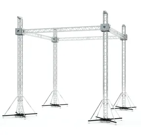 ProX XTP-GS202023 F34 Stage Roofing Truss System with Ground Support and Chain Hoists – 20x20x23 Ft.
