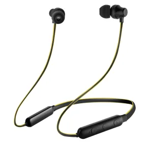 pTron InTunes Lite High Bass In-Ear Wireless Headphones With Mic - (Black/Yellow)