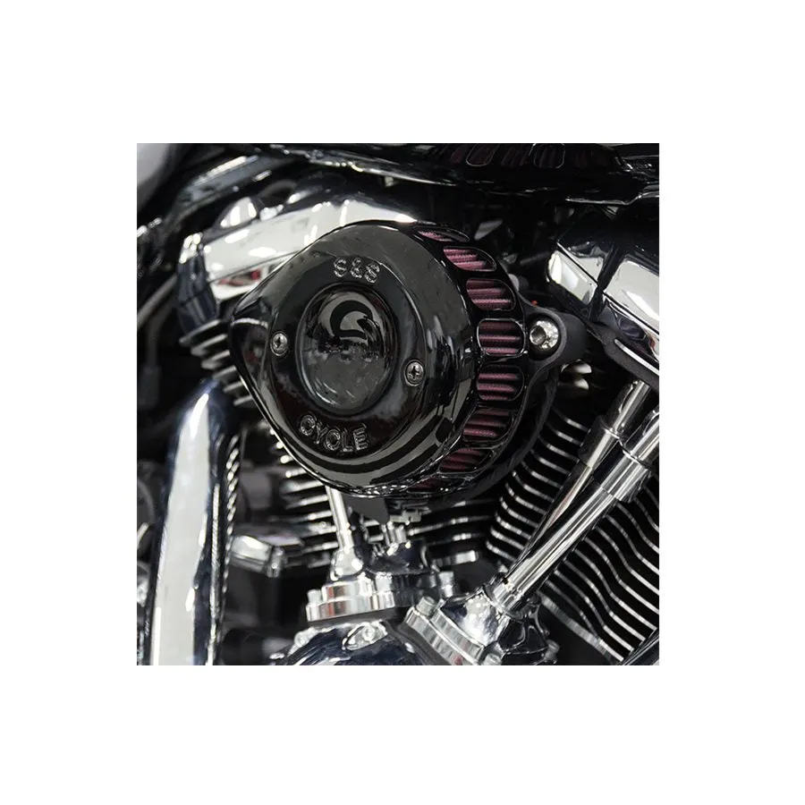 S&S Cycle Mini Teardrop Stealth Air Cleaner Kit For Harley M8 2018-2022 Models