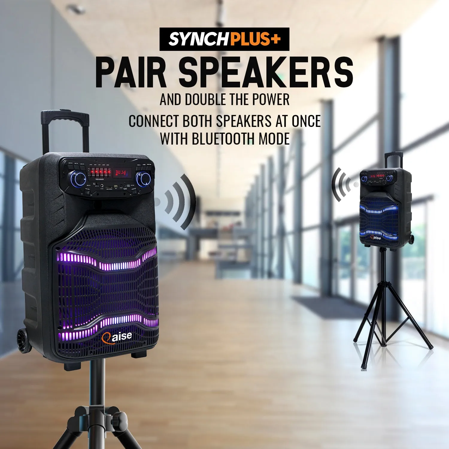 SB-1502 SonicBoomer X Fiesta Bluetooth Party box speaker, 15" Woofer, Karaoke, LED Lights, FM Radio, Mic, Remote Control