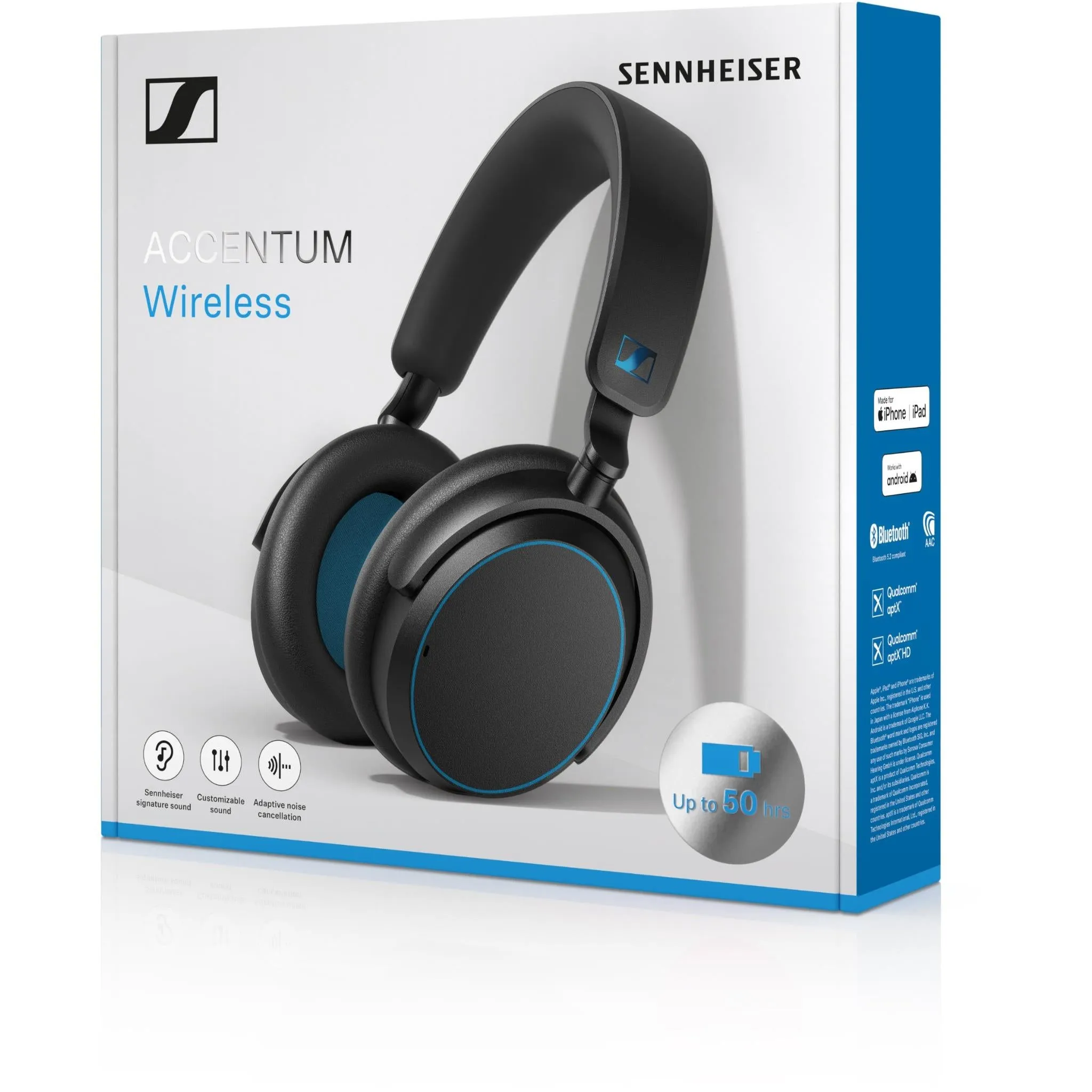 Sennheiser ACCENTUM Wireless Noise Cancelling Over-Ear Headphones (Blue - Special Edition)