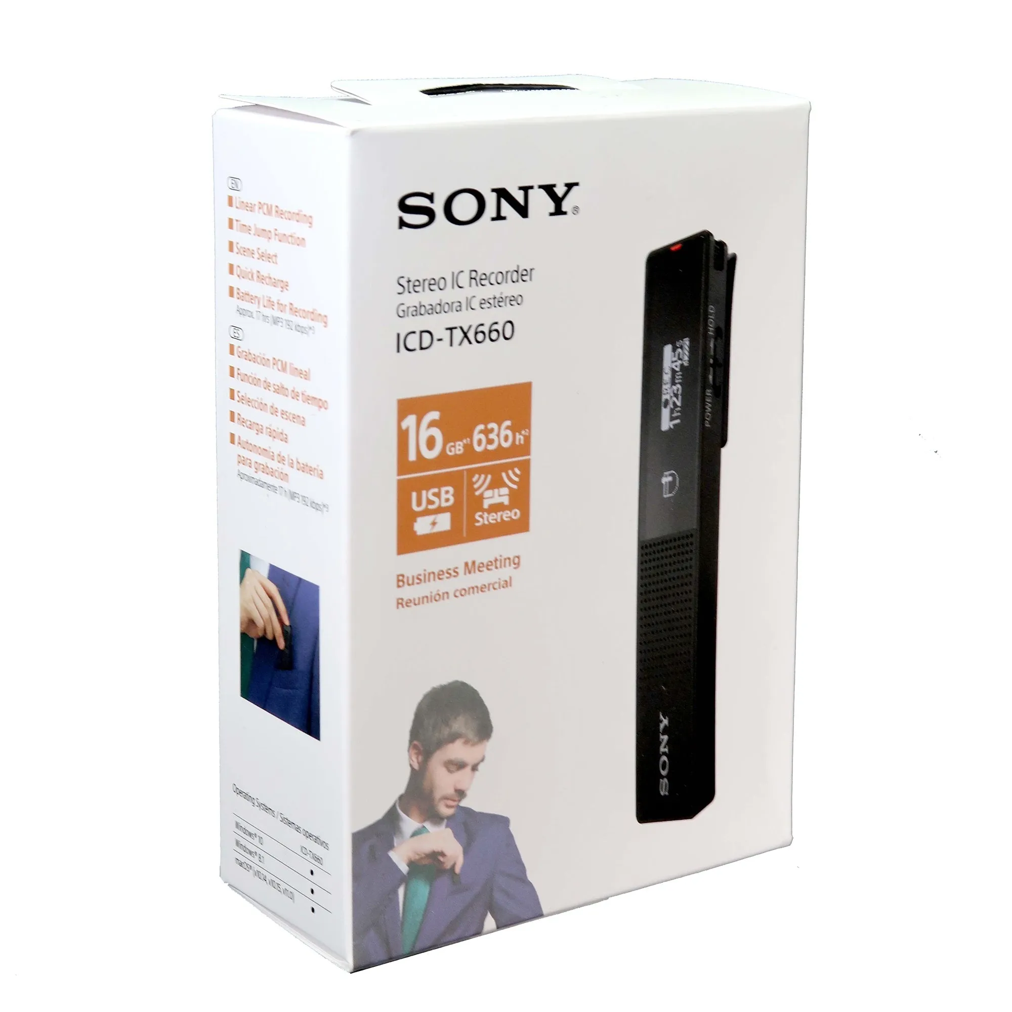 Sony TX660 Digital Voice Recorder   JBL T110 in Ear Headphones and Cleaning Kit