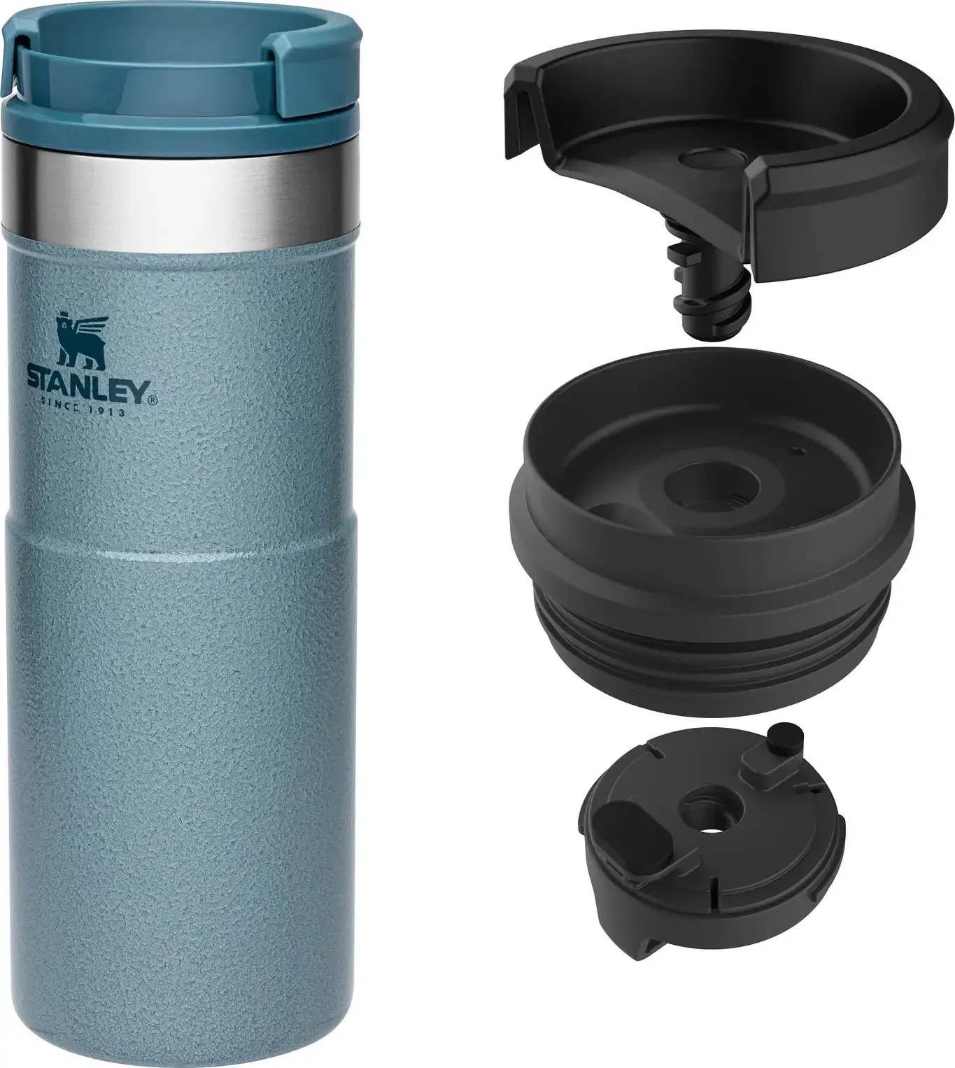 Stanley The Neverleak Travel Mug 0.47 L Hammertone Green | Buy Stanley The Neverleak Travel Mug 0.47 L Hammertone Green here | Outnorth