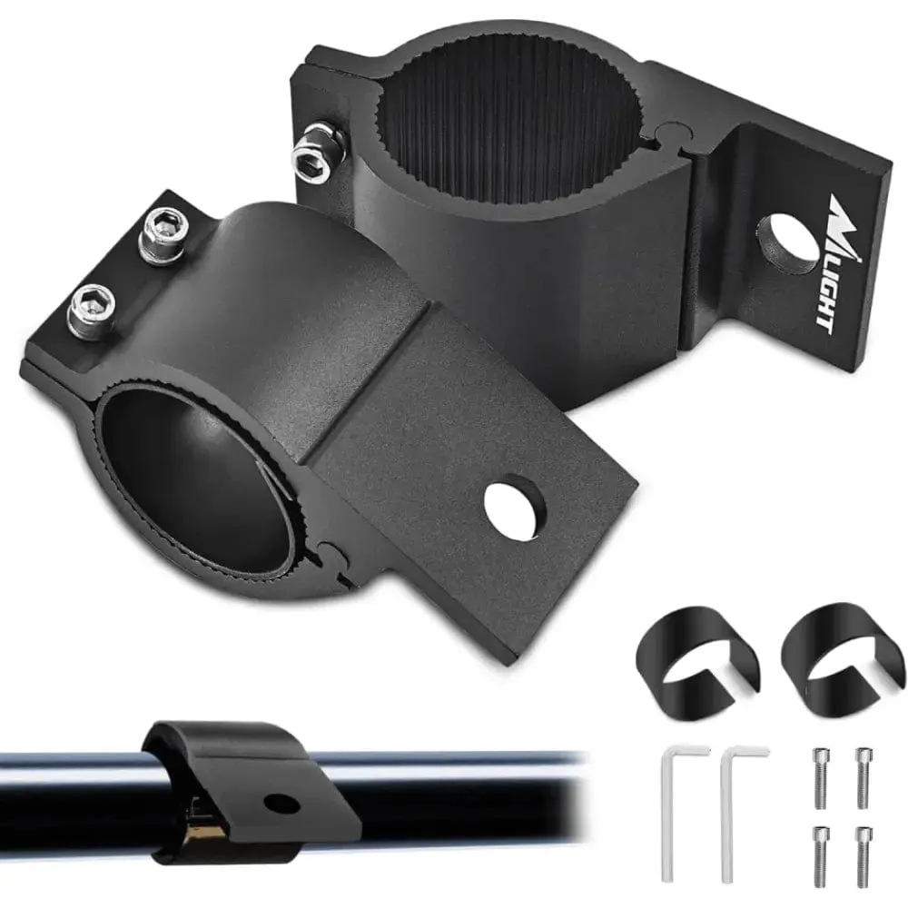 Tube Clamp Mount Bracket Kits Fit 1.81in-2.13in Round Bull Bar (Pair)