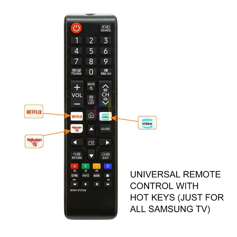 UNIVERSAL REMOTE CONTROL BN59-01315B 01315A USE FOR SAMSUNG LED LCD UHD HD 4K 8K ULTAR QLED  SMART WIFI  HDR TV