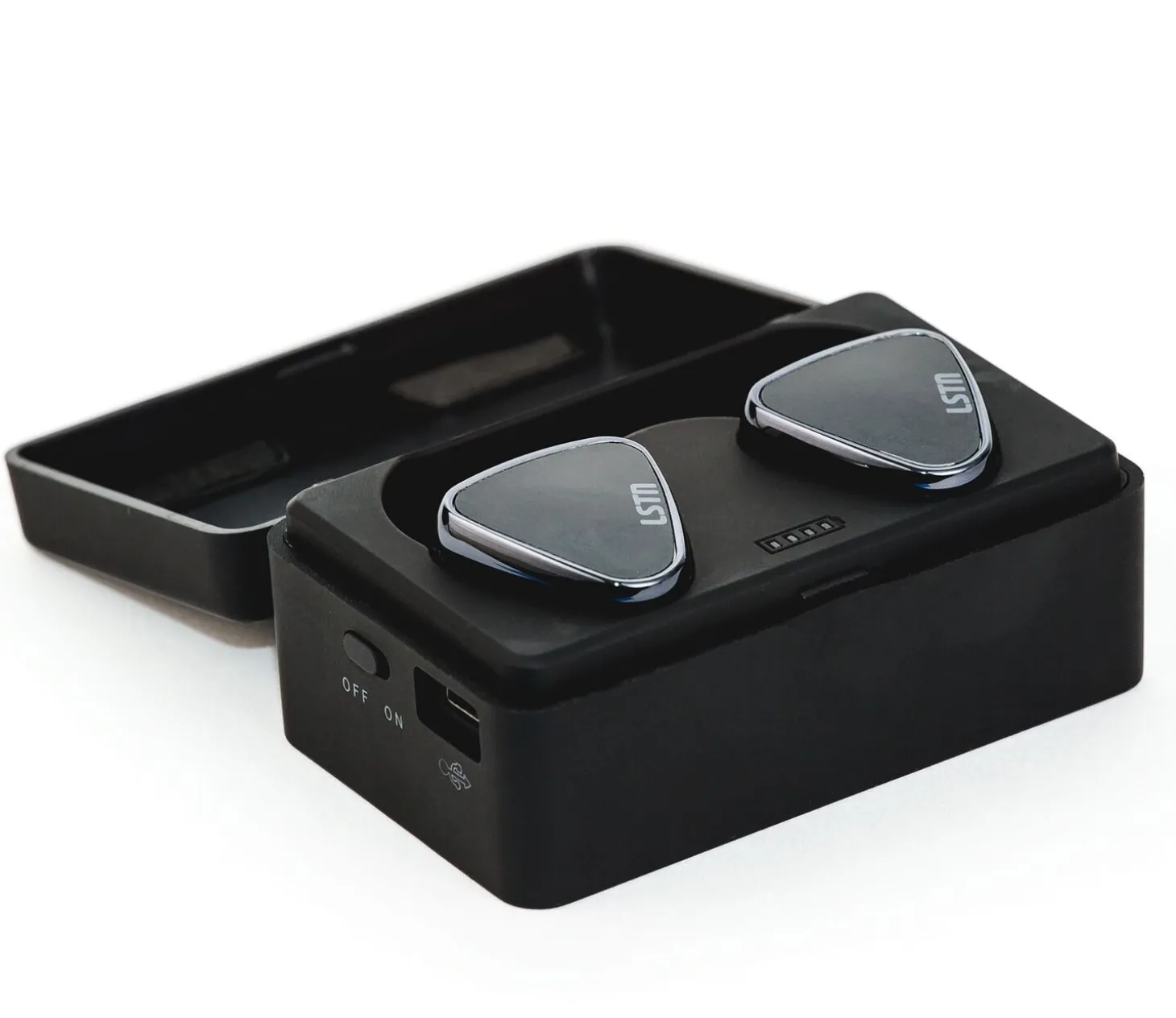 Wireless Earbuds in White or Black - Gives hearing aids to people in need