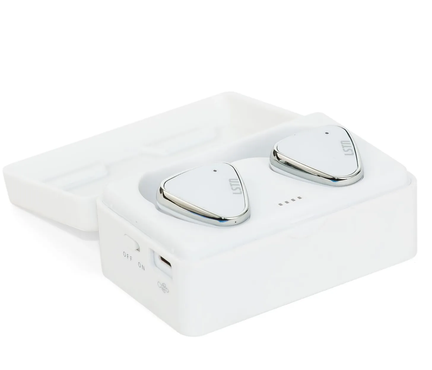 Wireless Earbuds in White or Black - Gives hearing aids to people in need