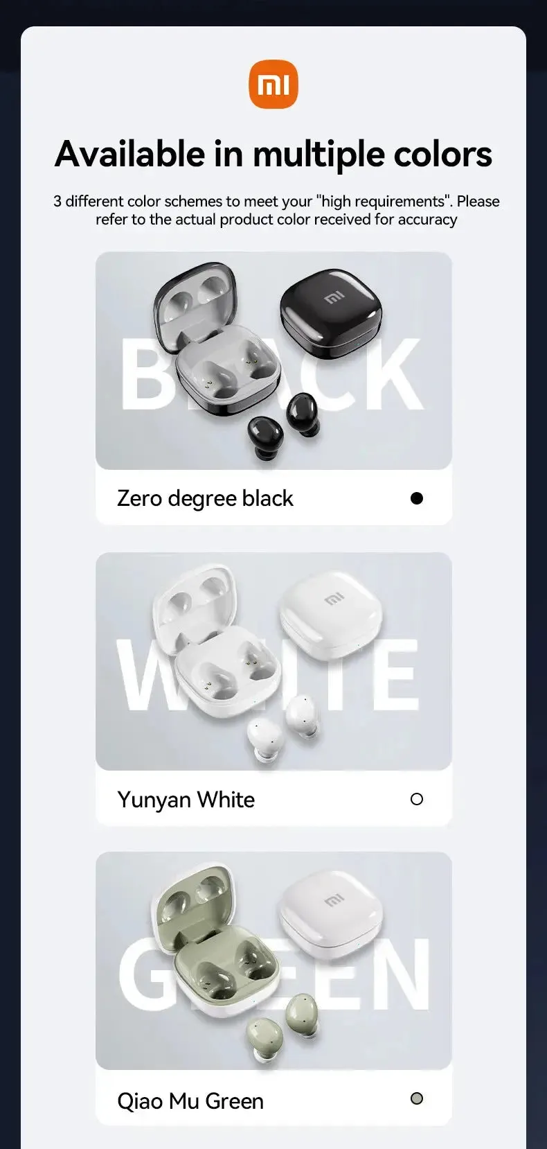 XIAOMI S09 ANC Wireless Earbuds Noise Cancelling Bluetooth5.4 In Ear ENC Earphones TWS Hifi Sound Waterproof Headset With Mic